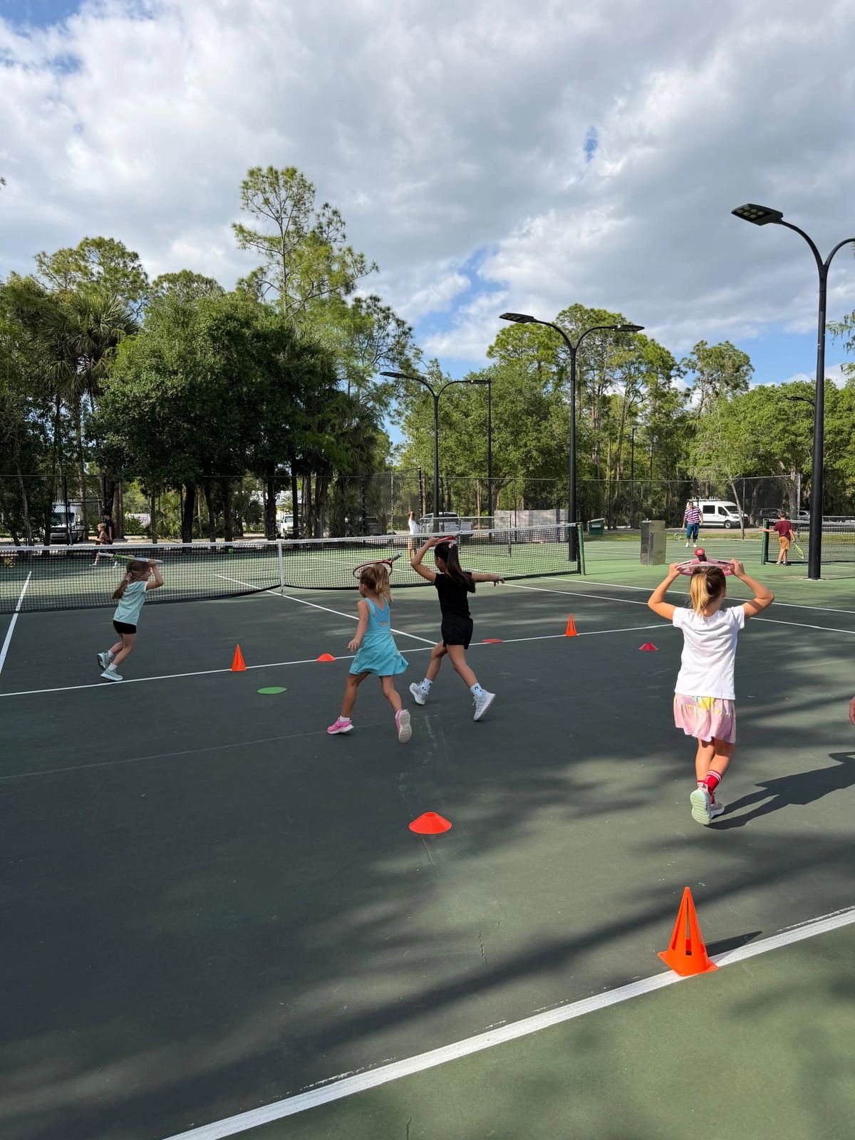 Tennis court activity